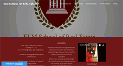 Desktop Screenshot of elmschoolofrealestate.info